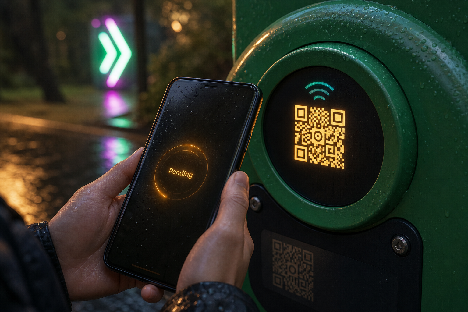Phone scanning WC Coin QR